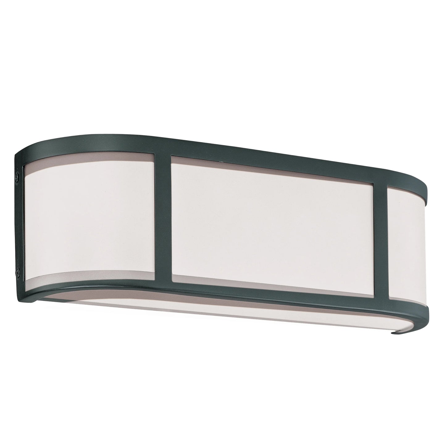 Odeon - 2 Light Vanity with Satin White Glass - Aged Bronze Finish