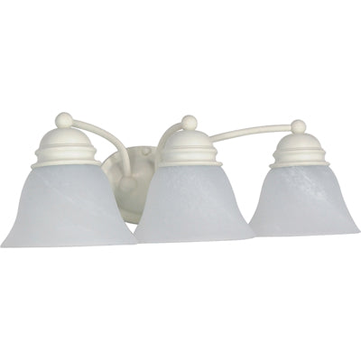 Empire - 3 Light 21" Vanity with Alabaster Glass - Textured White Finish