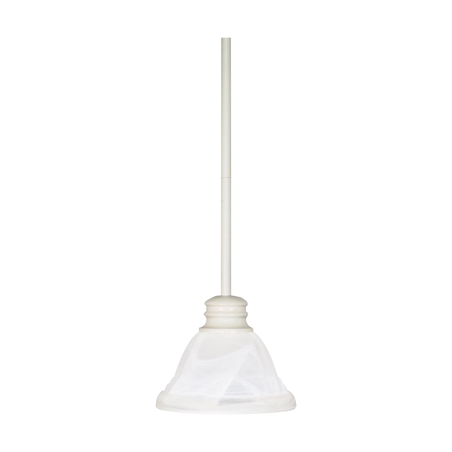 Empire - 1 Light 7" Mini Pendant with Alabaster Glass - Textured White Finish