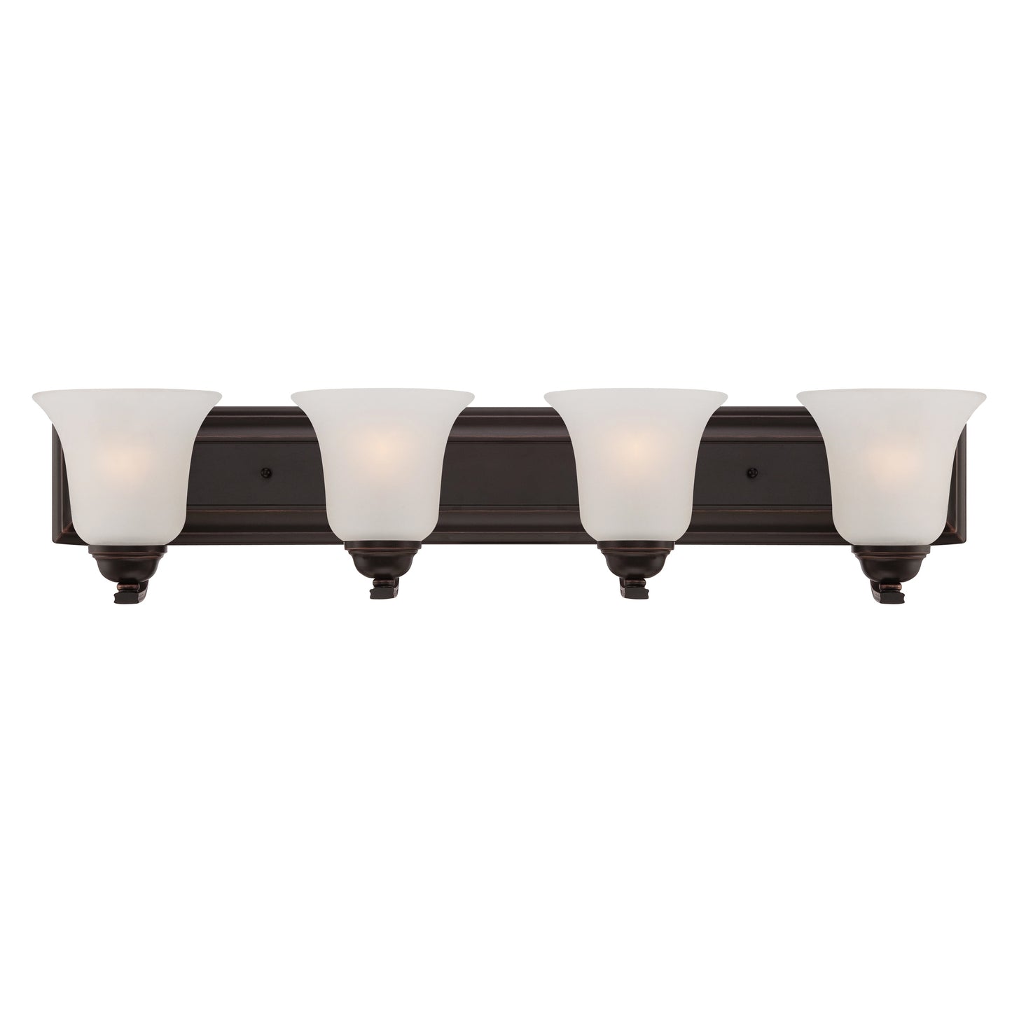 Elizabeth - 4 Light Vanity with Frosted Glass - Sudbury Bronze Finish