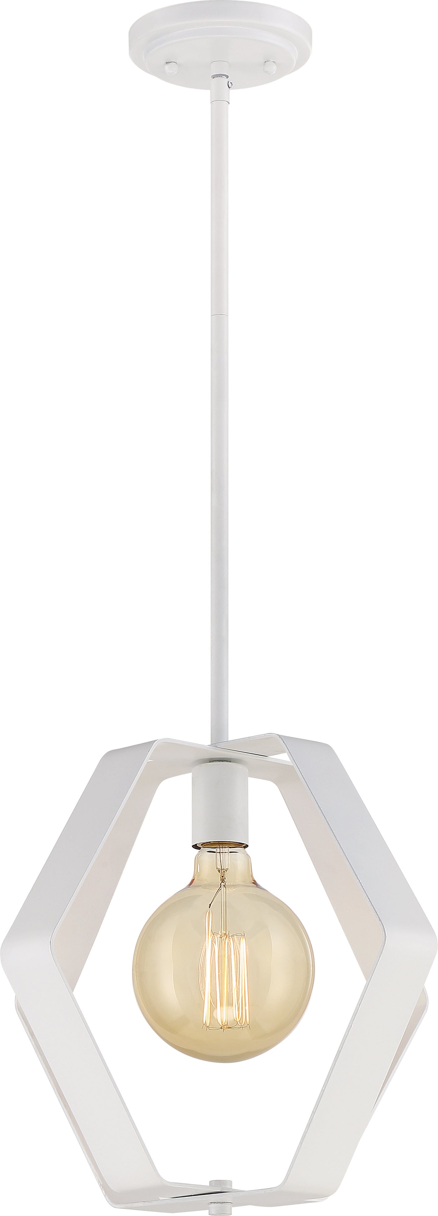 Zen - 1 Light 14" Pendant - White Finish