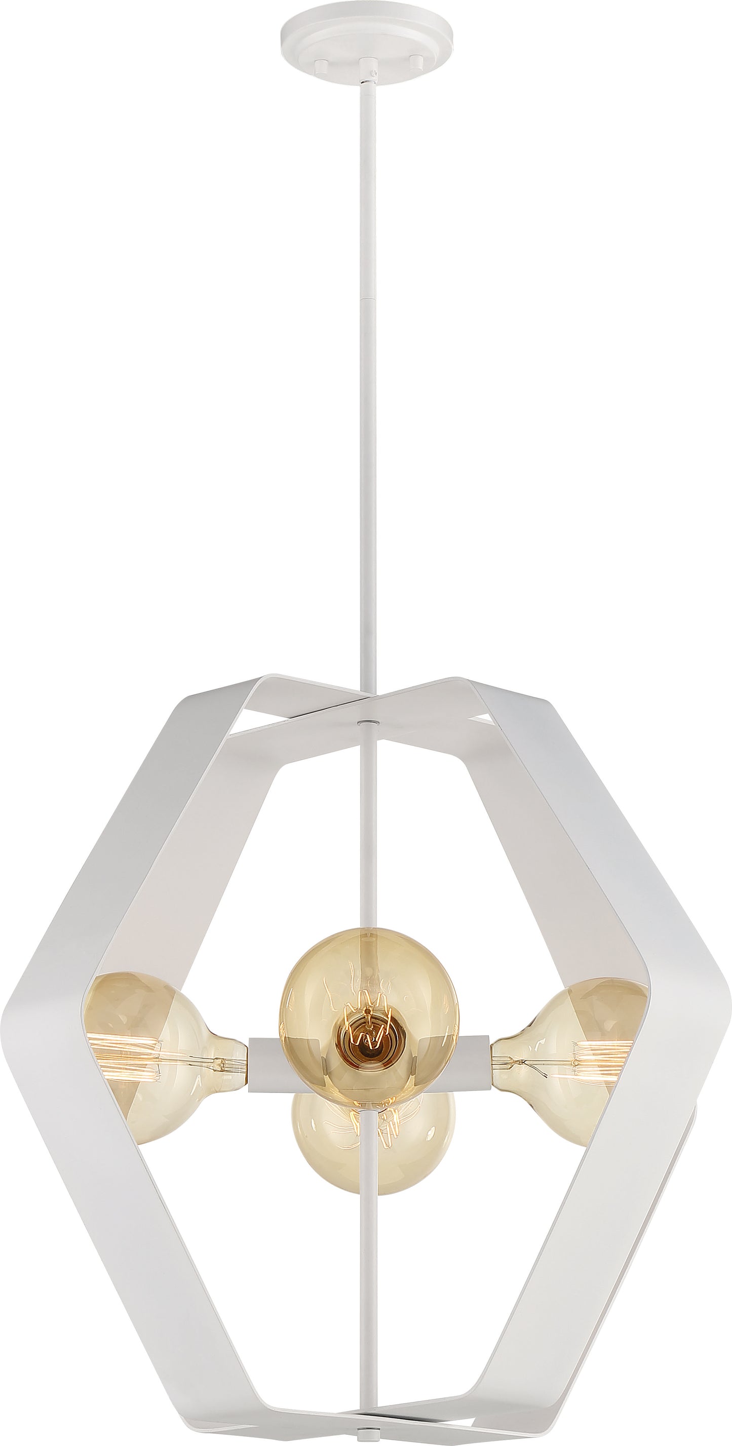 Zen - 1 Light 24" Pendant - White Finish