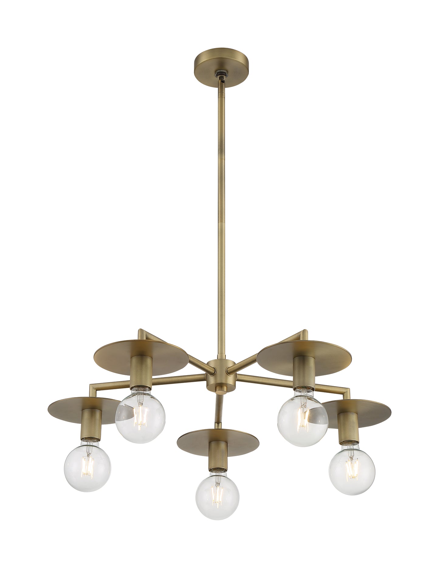 Bizet - 5 Light Chandelier with- Vintage Brass Finish