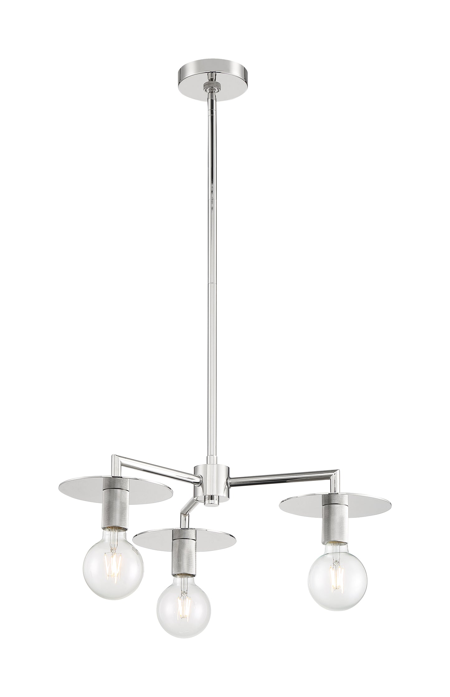 Bizet - 3 Light Chandelier with Polished Nickel Finish