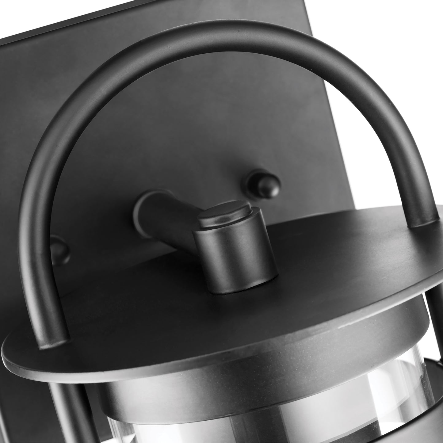Bracer - 1 Light - Small Outdoor Wall Lantern - Matte Black Finish with Clear Glass