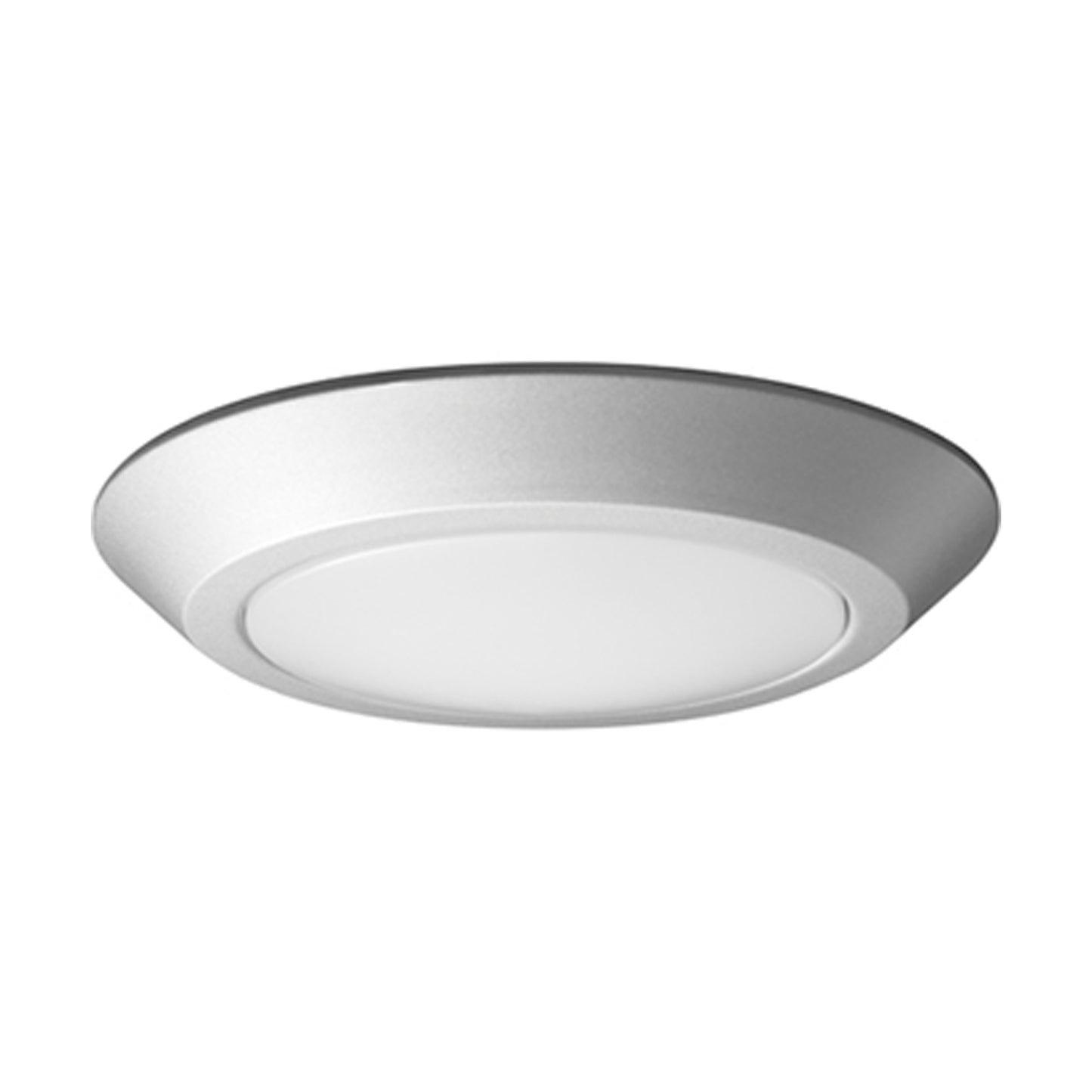 7" LED Flush Mount Fixture; Disk Light; Brushed Nickel Finish; 5000K; 90 CRI