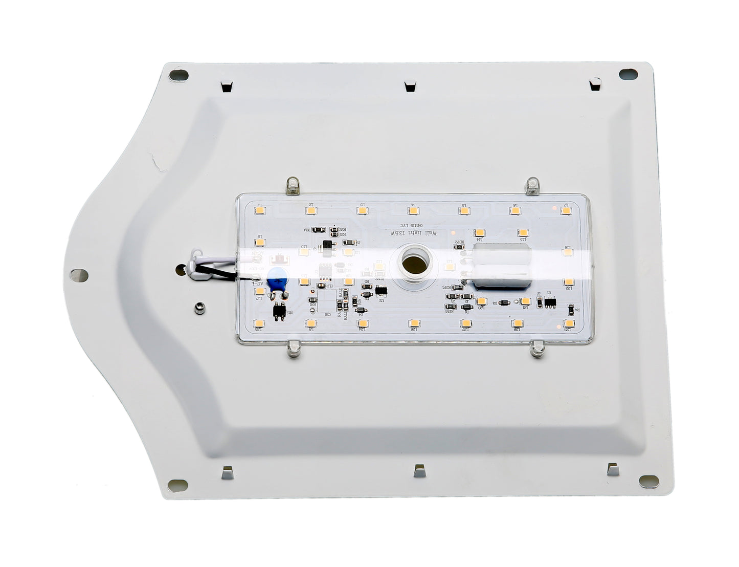 LED Cage Lantern Fixture; White Finish with White Linen Acrylic