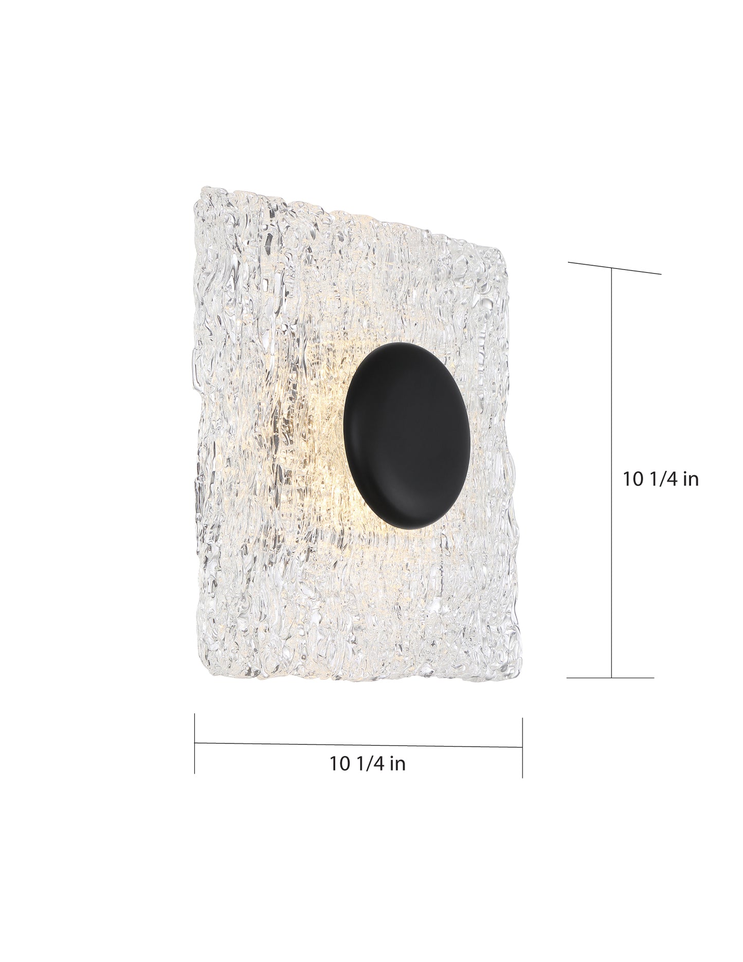 Riverbed - LED Flush with Woven Glass - Matte Black Finish