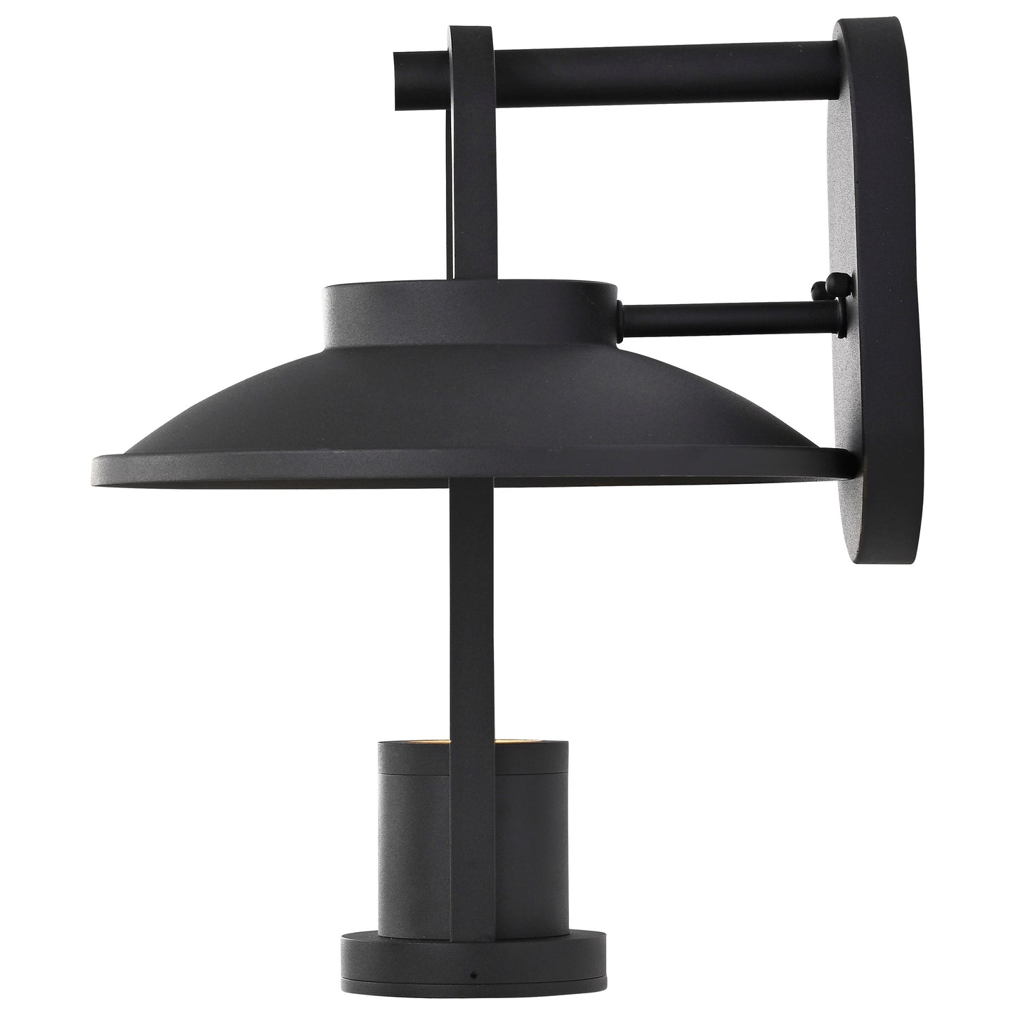 Harriman - Large Wall Outdoor Lantern - Matte Black with Aluminum Shade