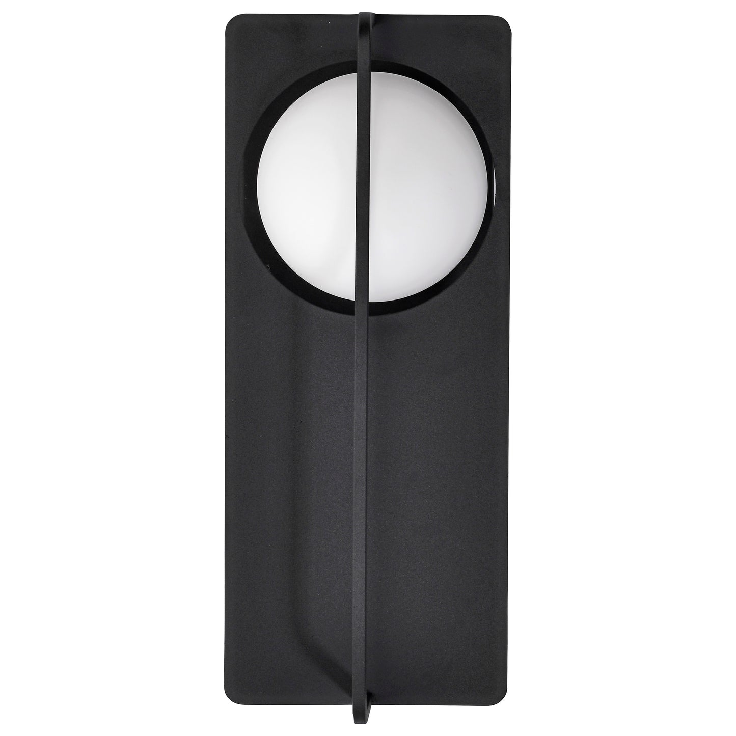 Portal - 6W LED Medium Outdoor Wall Lantern with White Opal Glass - Matte Black Finish
