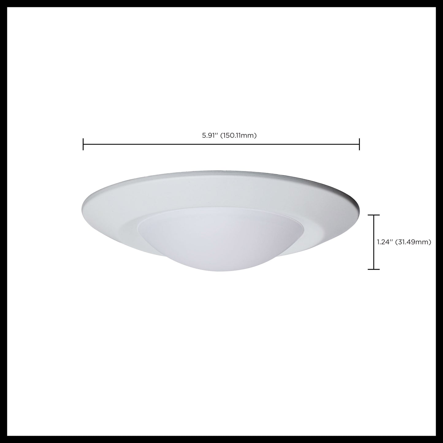 6" LED Flush Mount Fixture; Disk Light; Round; 10W; 3000K; White Finish; 24pk
