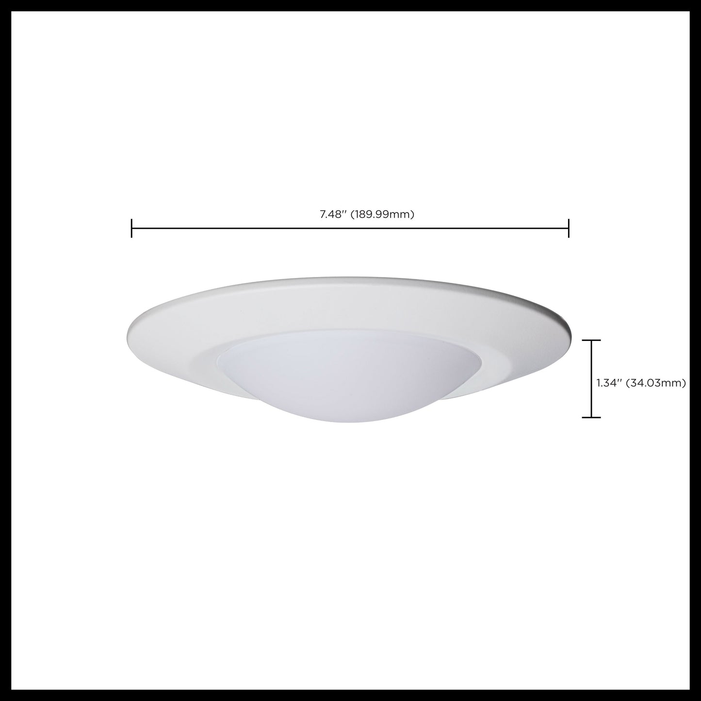 7.5" LED Flush Mount Fixture; Disk Light; Round; 13W; 3000K; White Finish; 12pk