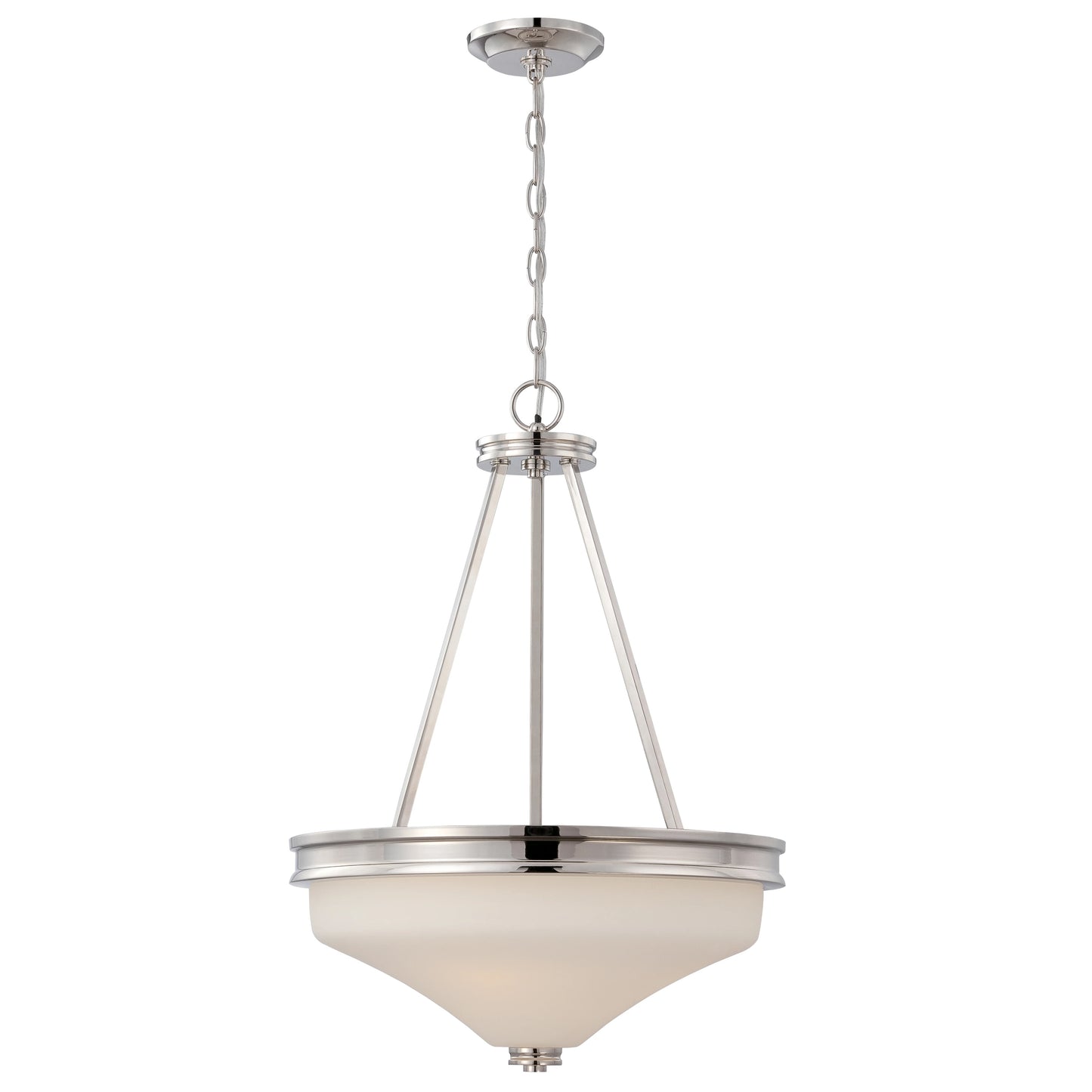 Cody - 3 Light Pendant with Satin White Glass - LED Omni Included