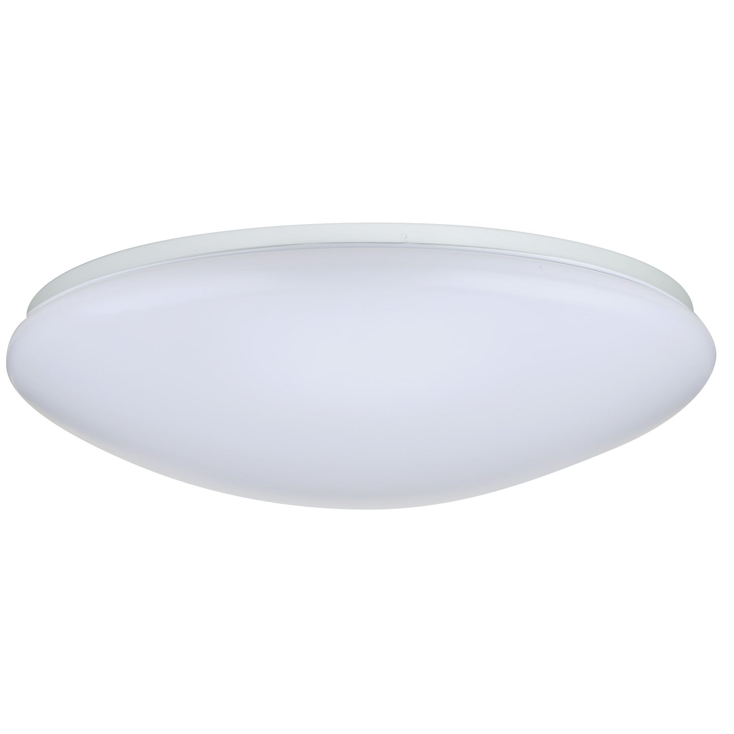 19"- LED Flush with White Acrylic Lens - White Finish - with Occupancy Sensor - 120V