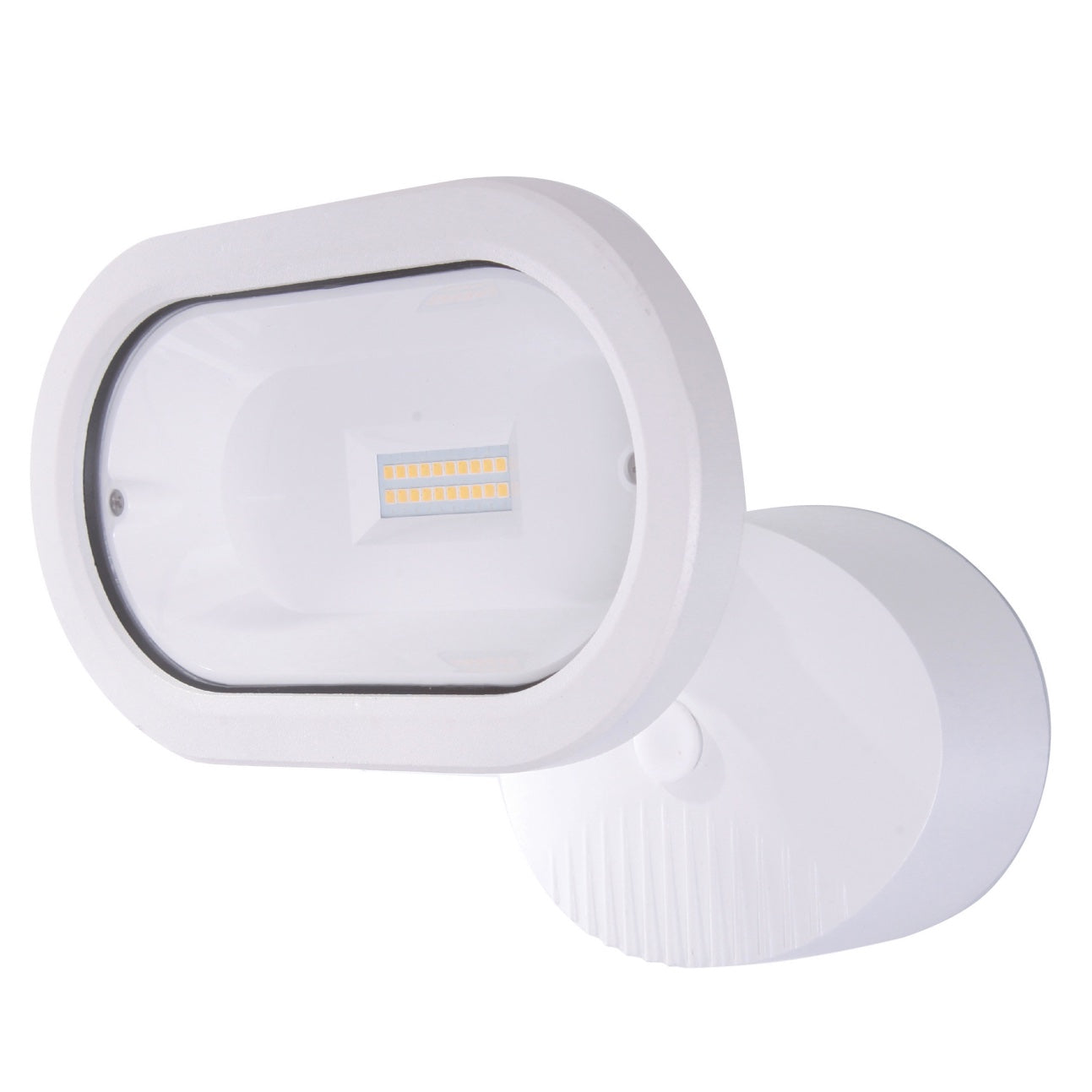 LED Security Light; Single Head; White Finish; 4000K; 1200 Lumens