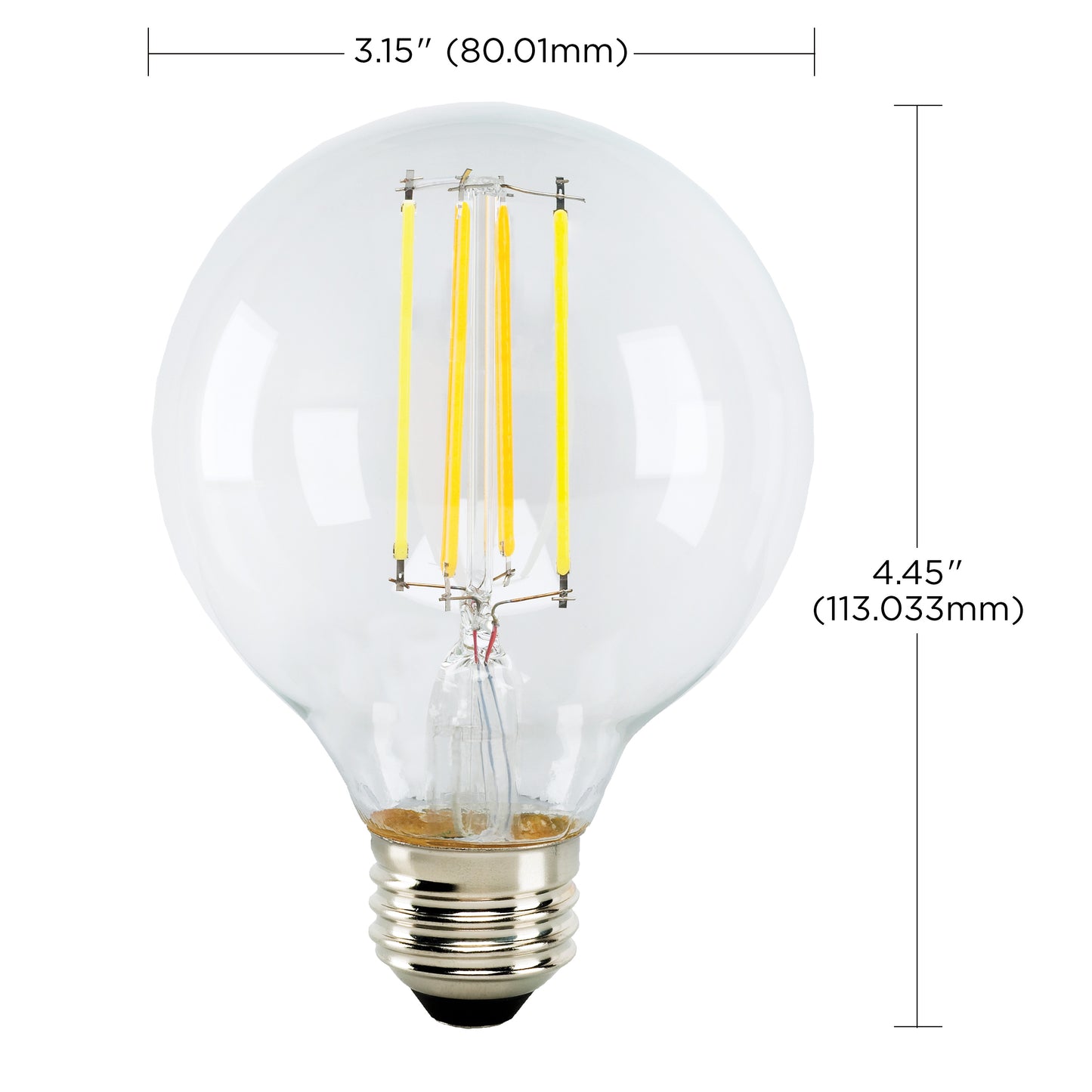 4.5 Watt; G25 LED; Tunable White; Clear; Starfish IOT; 120 Volt; 450 Lumens