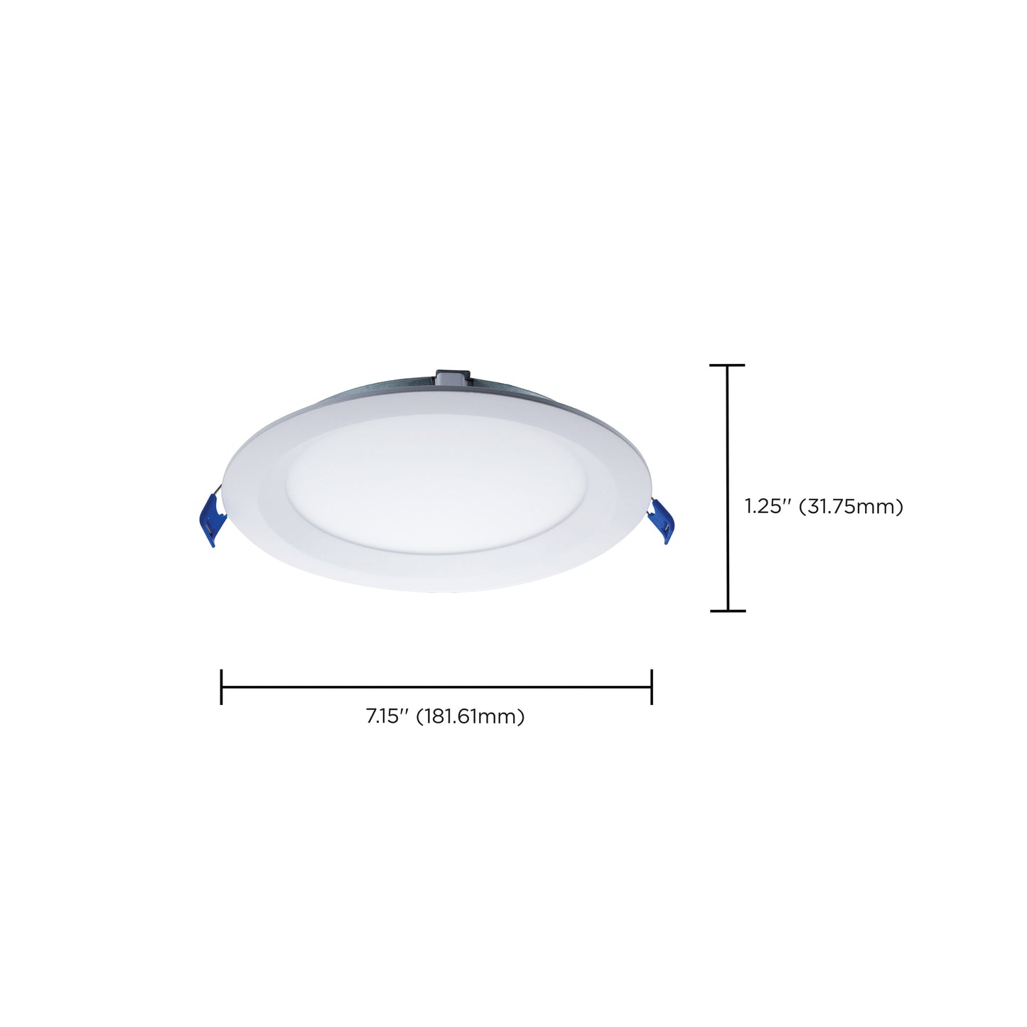 15W LED Low Profile Regress Baffle Downlight; 6" Remote Driver; CCT Selectable; Round Shape; White Finish; 120 Volt