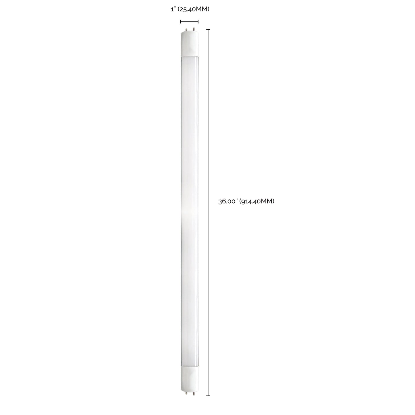 12 Watt; 36 Inch; T8 LED; 3000K; Medium Bi Pin base; 82 CRI; 50000 Average rated hours;Type B Ballast Bypass; 1400 Lumens; Assembled in the USA