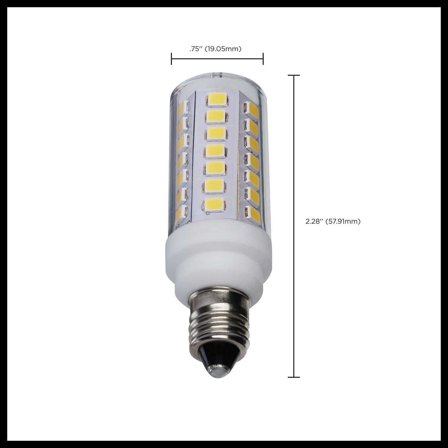 5 Watt Mini LED; Miniature Candelabra Base; 5000K; Clear Finish; 120 Volt