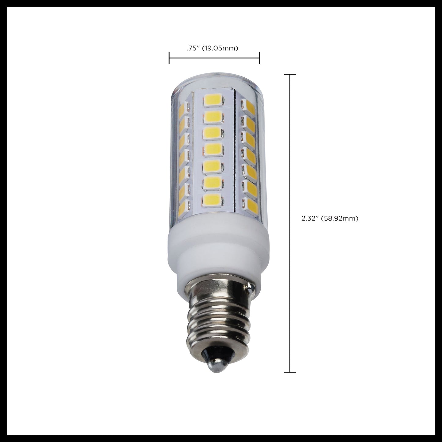 5 Watt Mini LED; Candelabra Base; 5000K; Clear Finish; 120 Volt