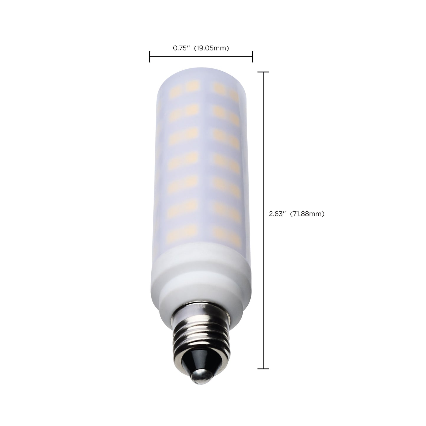 6.5 Watt T6 LED; Frost Finish; E11 Base; 5000K; 120 Volt