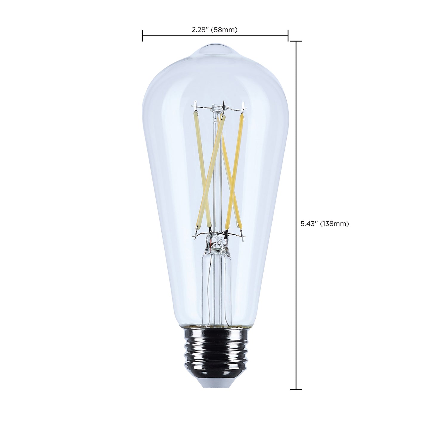 5 Watt ST19 LED; Medium Base; Clear; 5000K CCT; 120 Volt