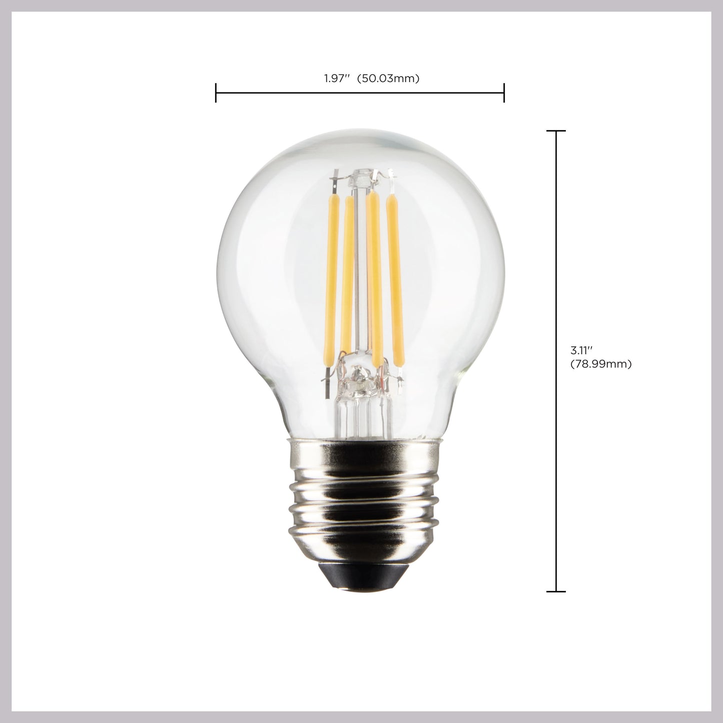 4 Watt G16.5 LED Filament; Clear; Medium base; 90 CRI; 4000K; 120 Volt