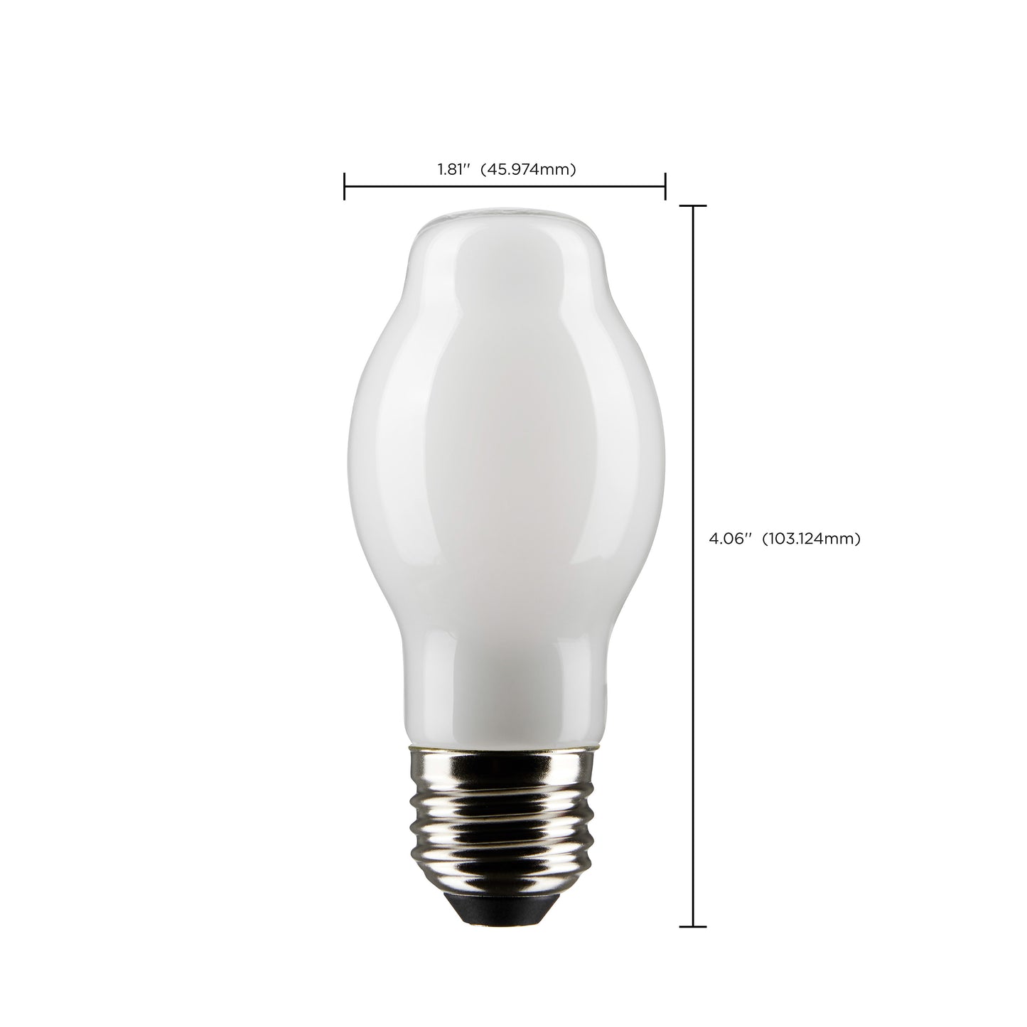 5 Watt BT15 LED Filament; White; Medium base; 90 CRI; 4000K; 120 Volt