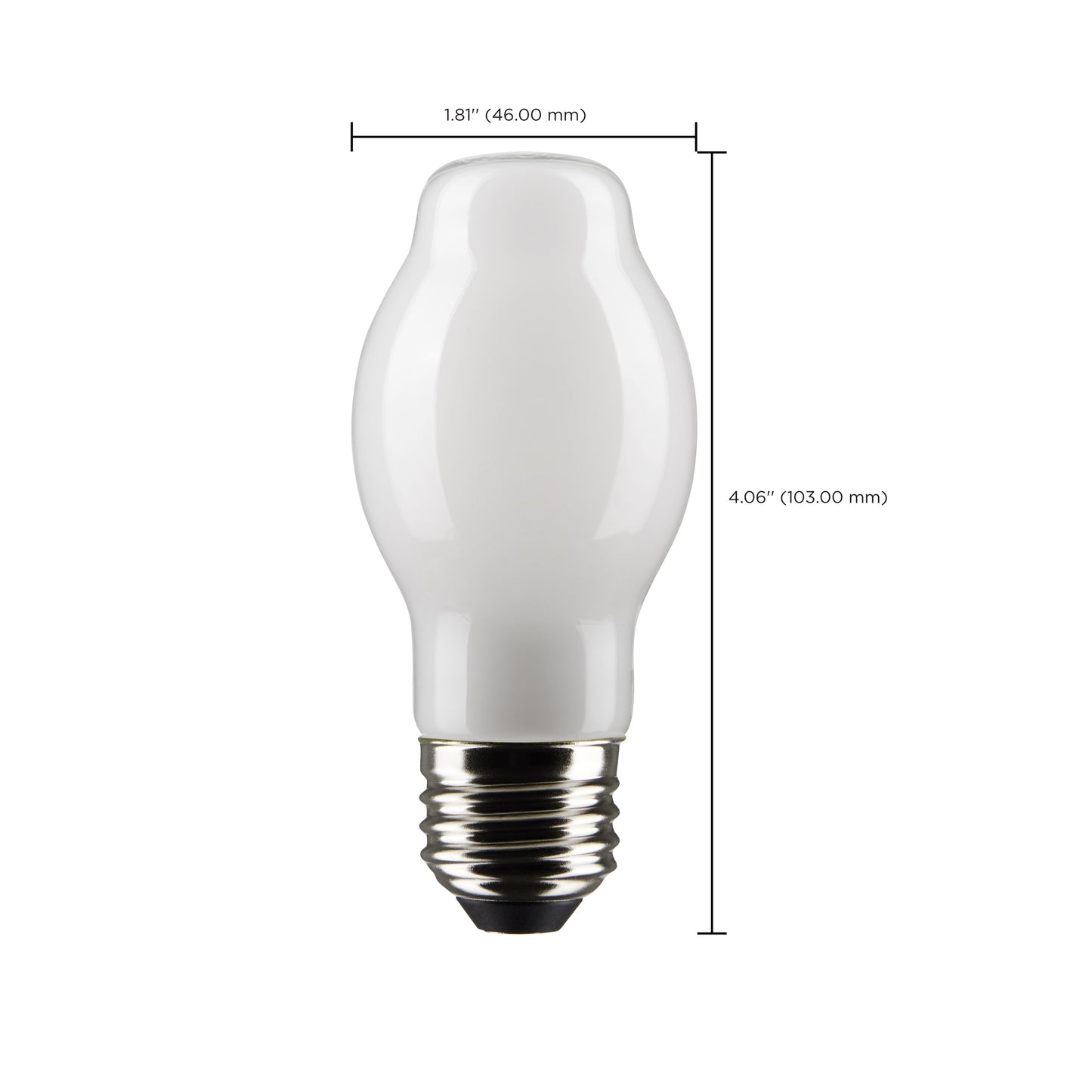 8 Watt BT15 LED Filament; White; Medium base; 90 CRI; 5000K; 120 Volt