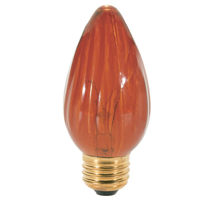 40 Watt F15 Incandescent; Amber; 1500 Average rated hours; Medium base; 120 Volt; 2-Card