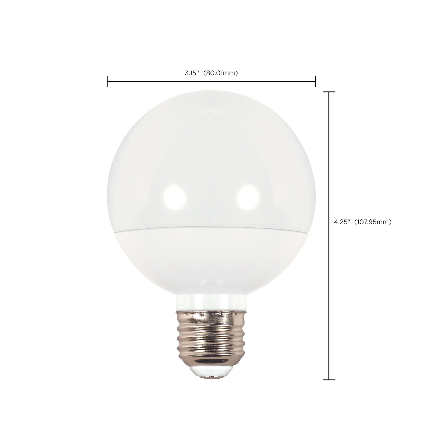 4 Watt; LED G25; 3000K; Medium base; 120 Volt