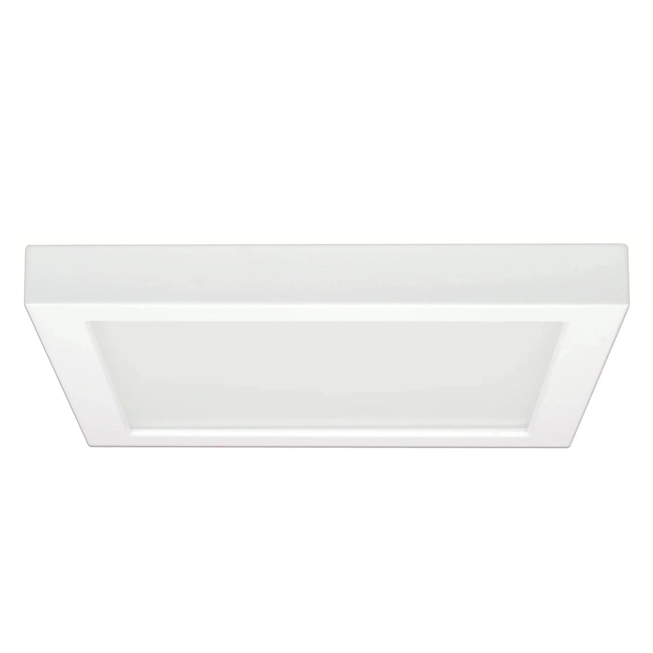 18.5W; 9 Inch Flush Mount LED Fixture; 3000K; Square Shape; White Finish; 120 volts; 90CRI