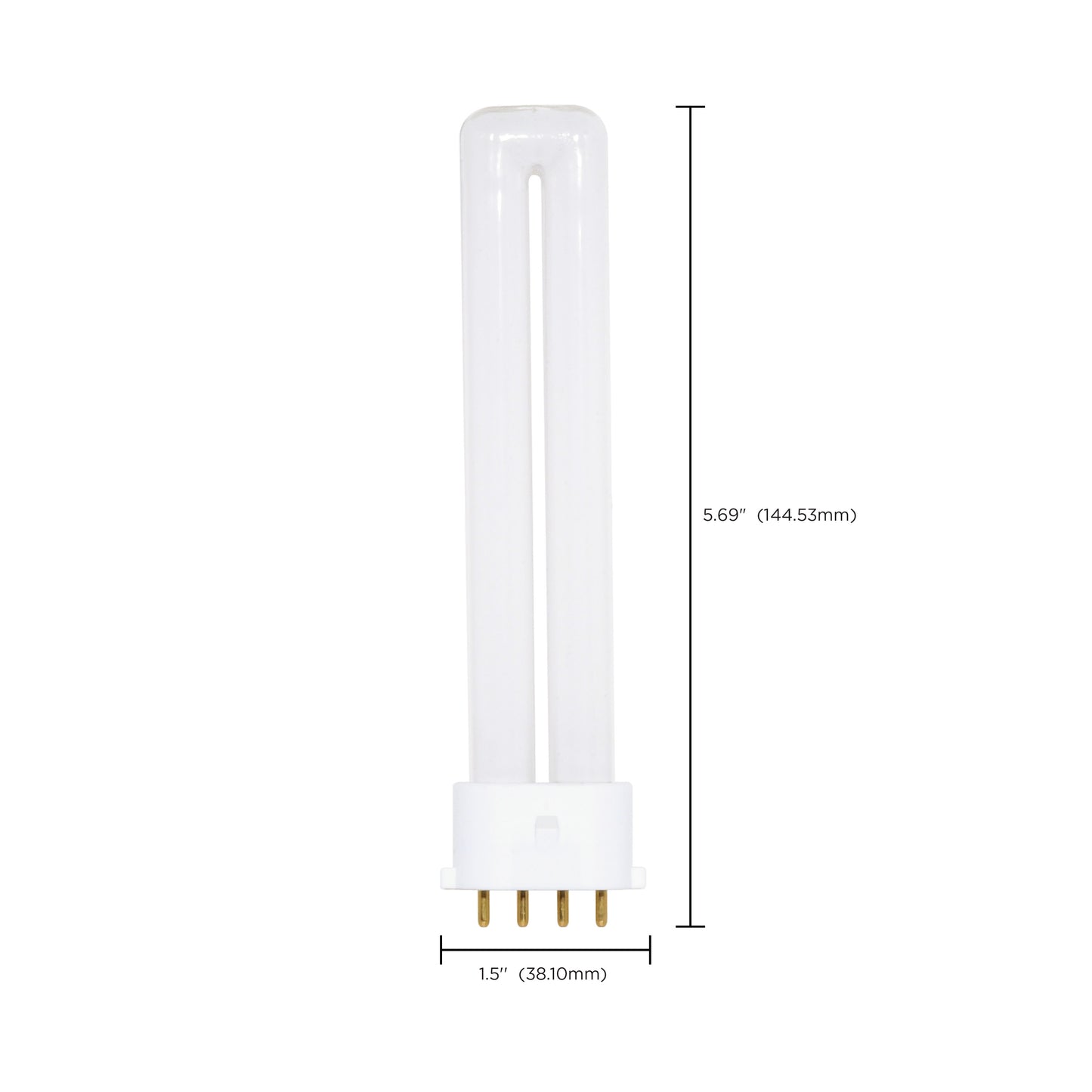 9 Watt; pin-based Compact Fluorescent; 2700K; 82 CRI; 2G7 base