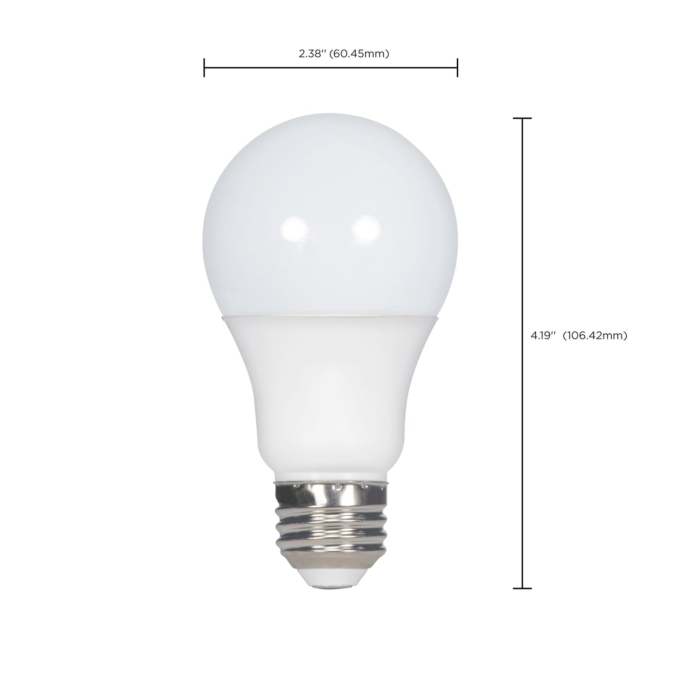 5.5 Watt; A19 LED; Frosted; 5000K; Medium base; 120 Volt; 4-pack