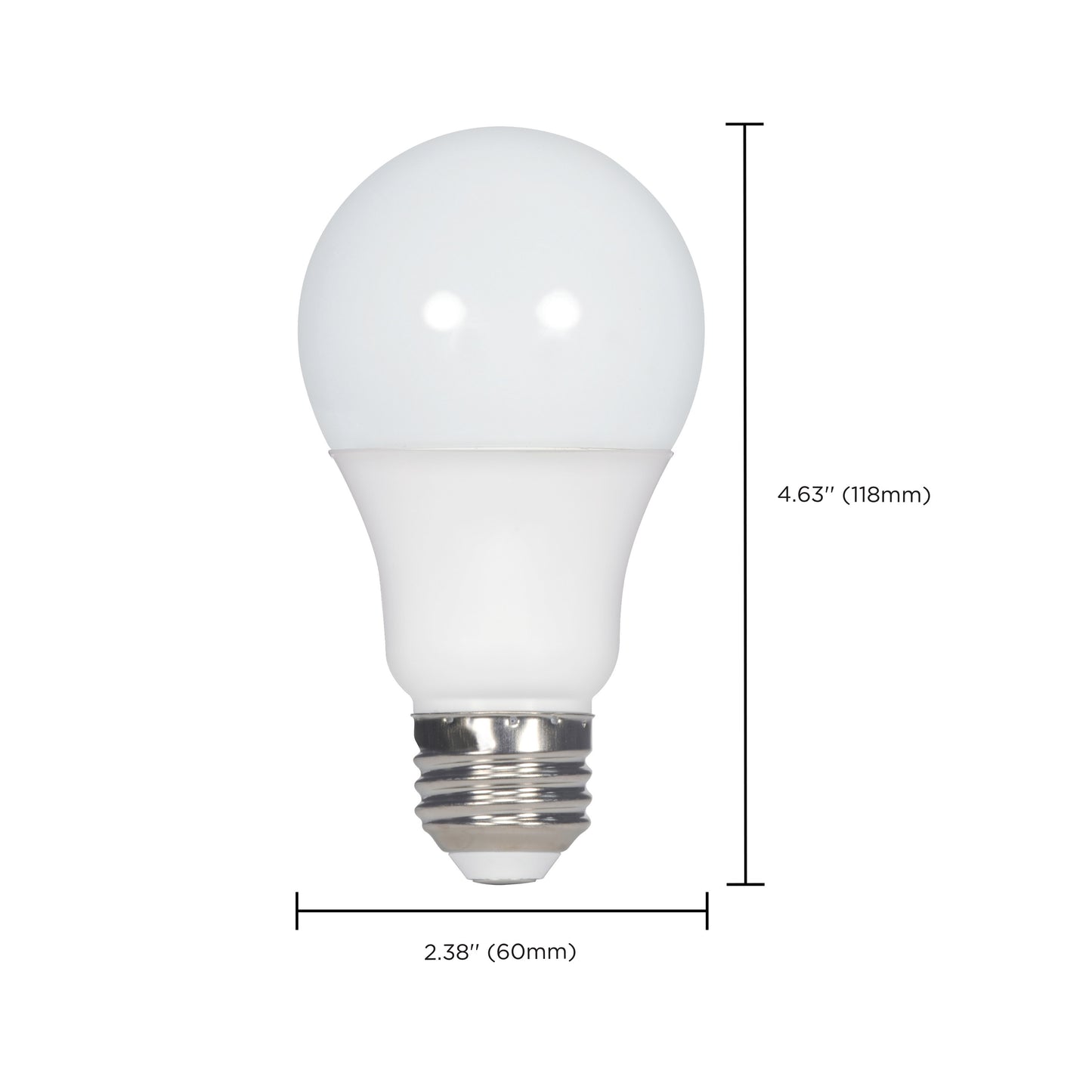 10.5 watt; A19 LED; 2700K; Medium base; 300' beam spread; 120 volts