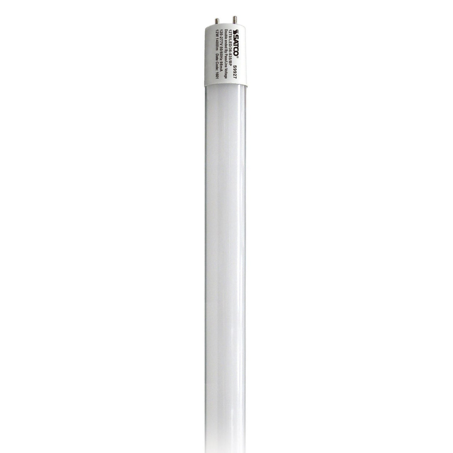 12 Watt T8 LED; Medium bi-pin base; 3500K; 50000 Average rated hours;Type B Ballast Bypass; 1400 Lumens