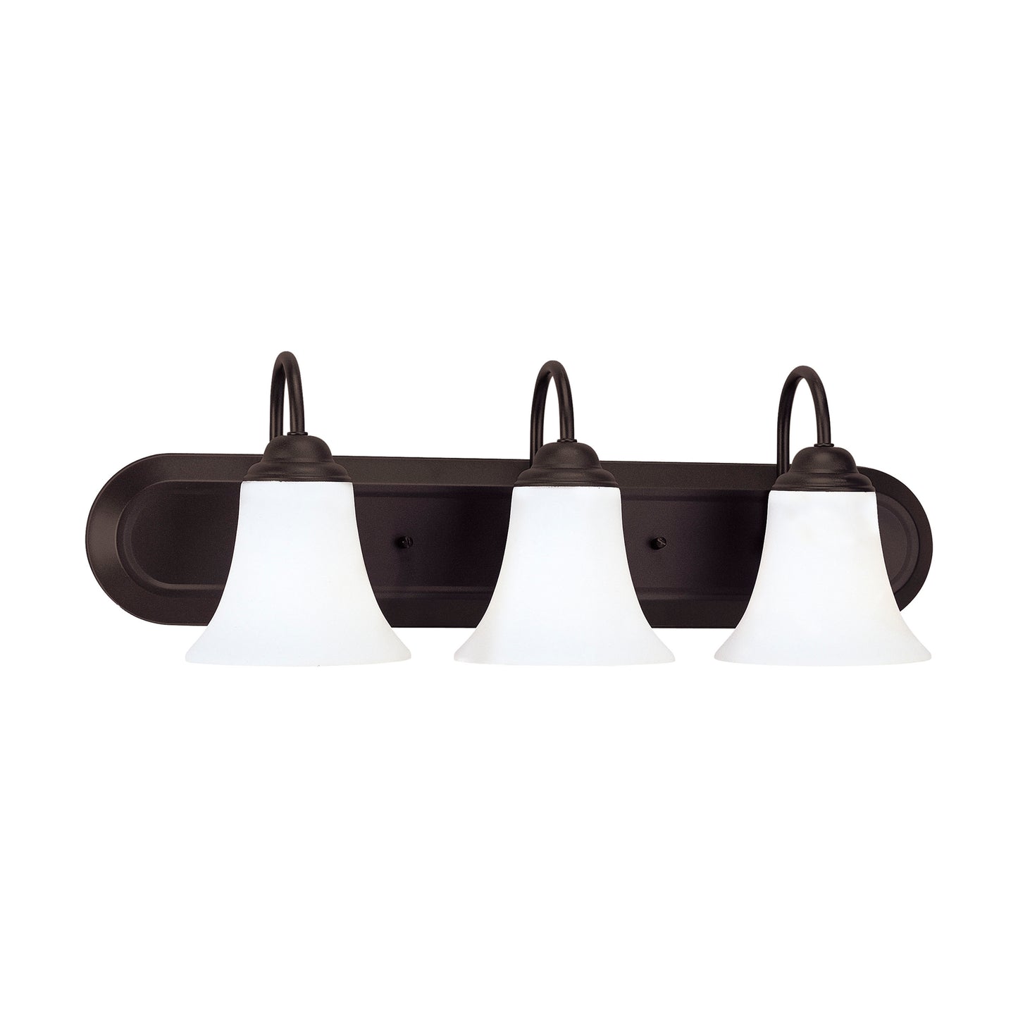 Dupont - 3 Light Vanity with Satin White Glass - Dark Chocolate Bronze Finish