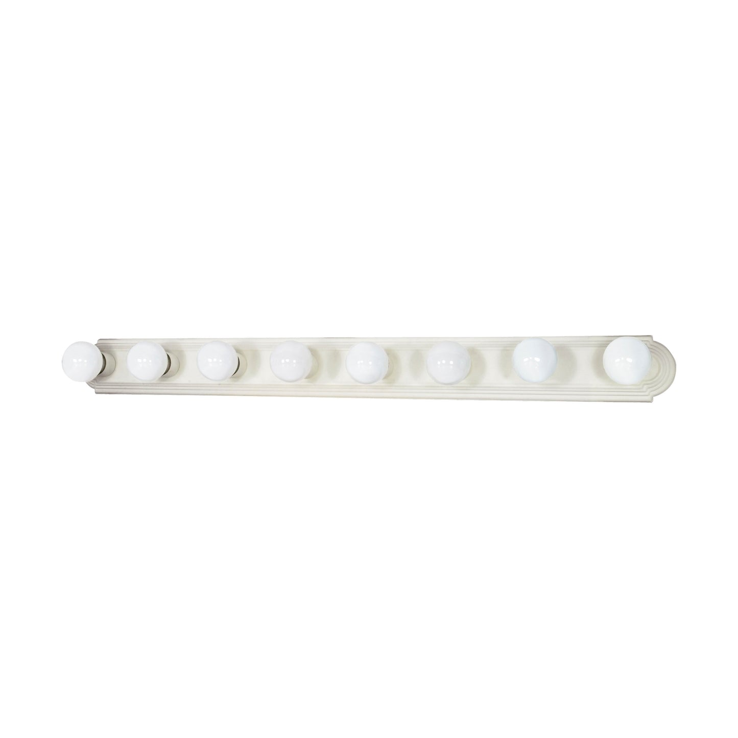 8 Light - 48" Vanity Strip - Textured White Finish