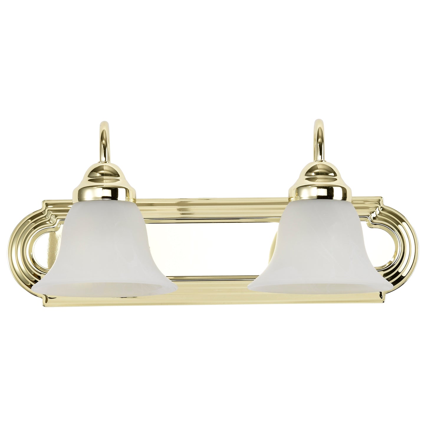 Ballerina - 2 Light 18" Vanity with Alabaster Glass - Polished Brass Finish