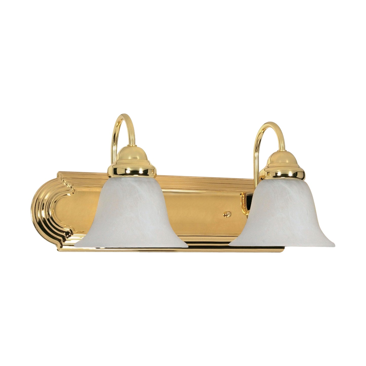 Ballerina - 2 Light 18" Vanity with Alabaster Glass - Polished Brass Finish