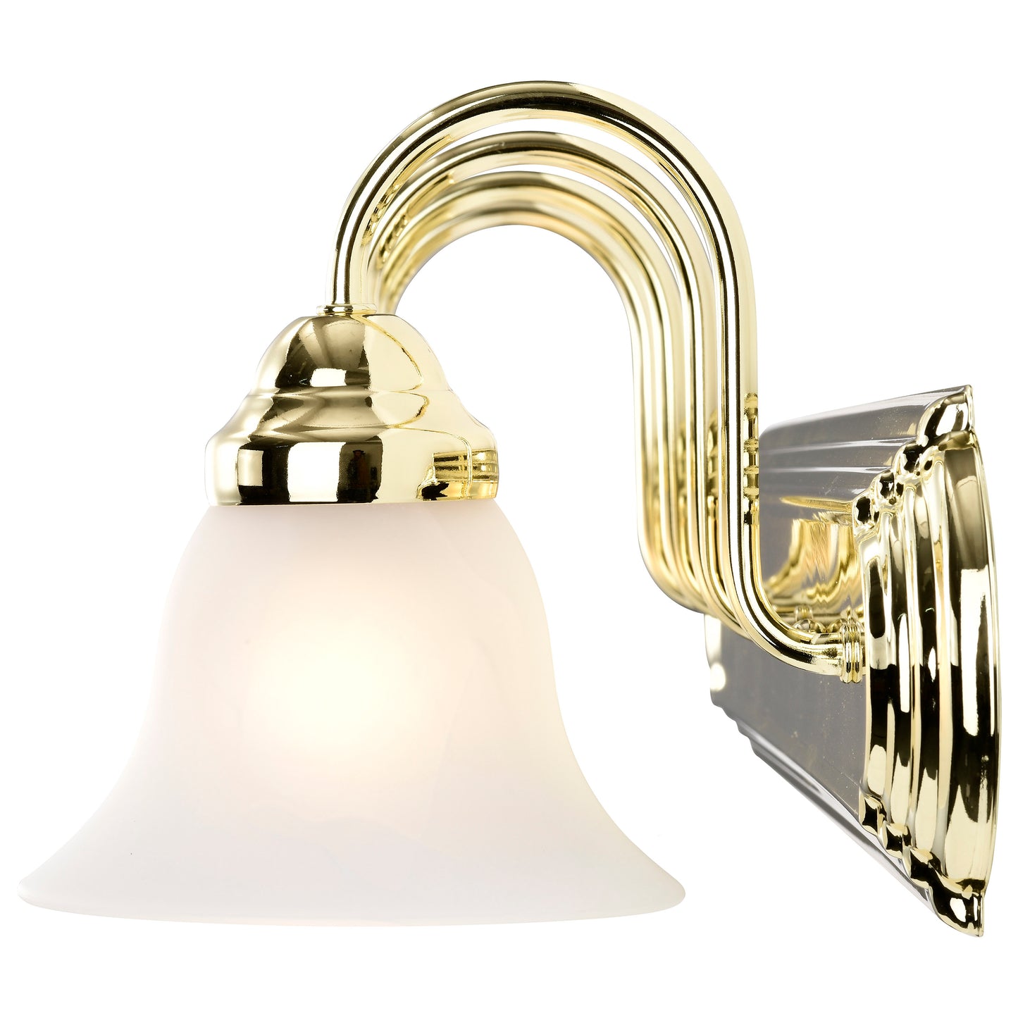 Ballerina - 4 Light 30" Vanity with Alabaster Glass - Polished Brass Finish