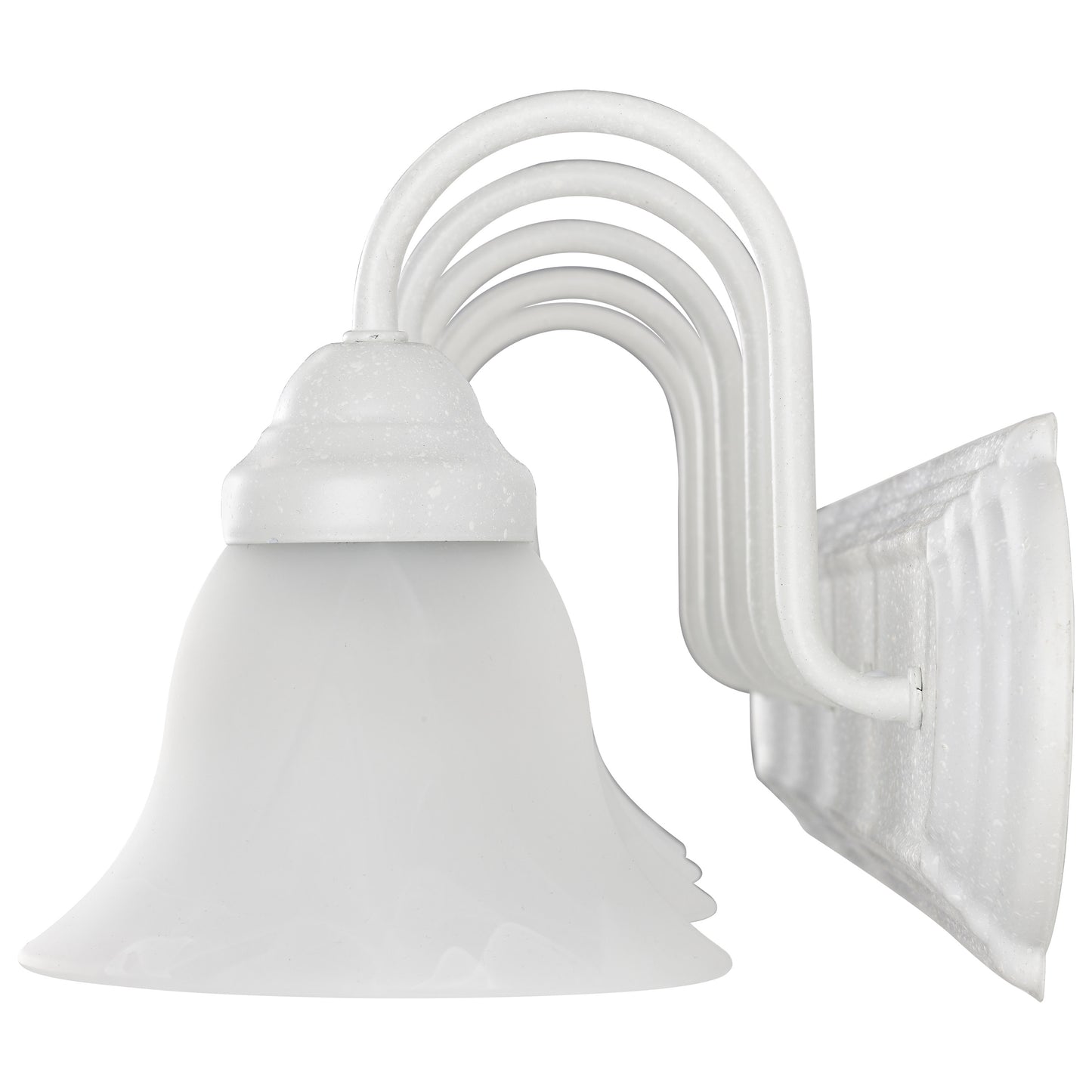 Ballerina - 5 Light 36" Vanity with Alabaster Glass - Textured White Finish