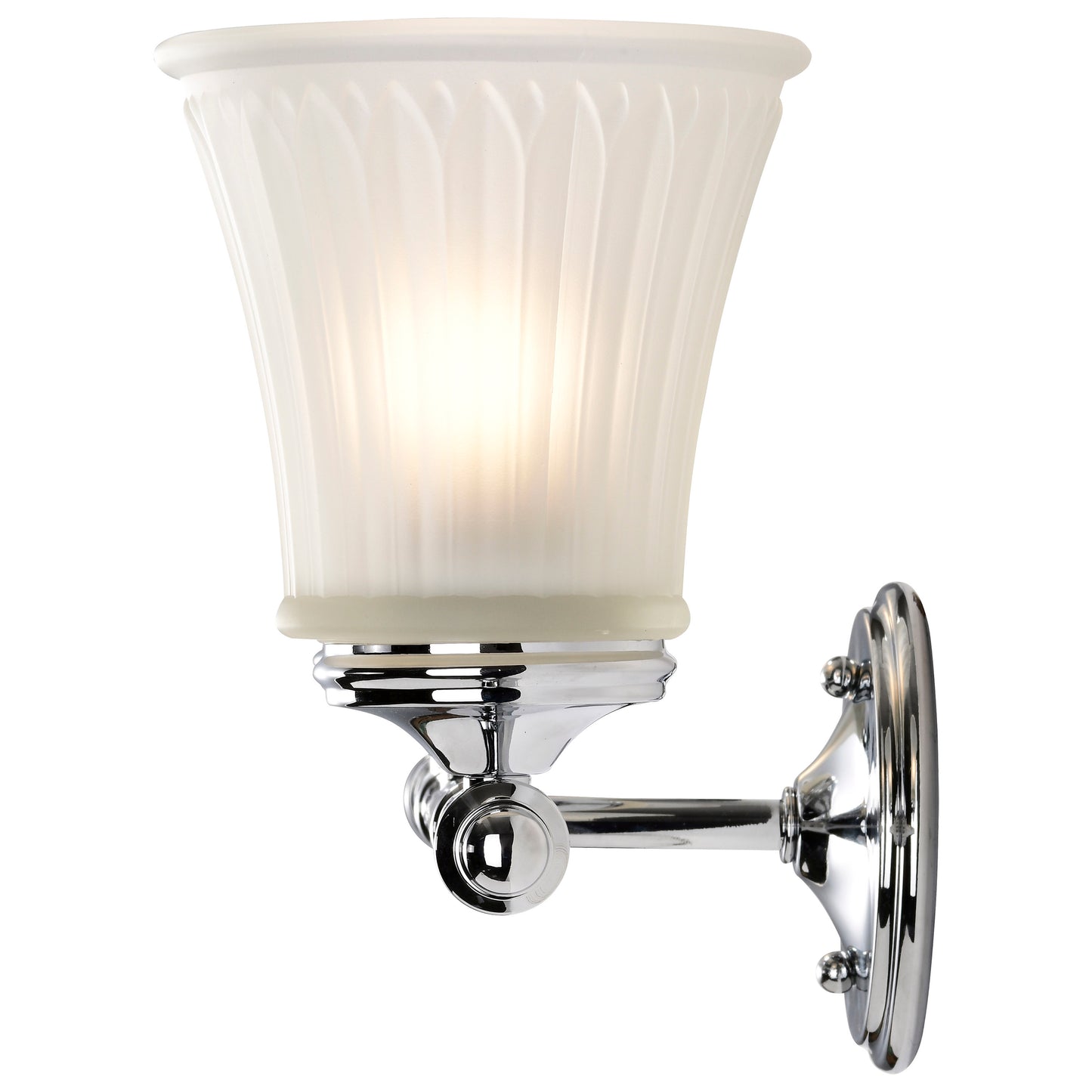 Teller - 3 Light Vanity with Frosted Etched Glass - Polished Chrome Finish