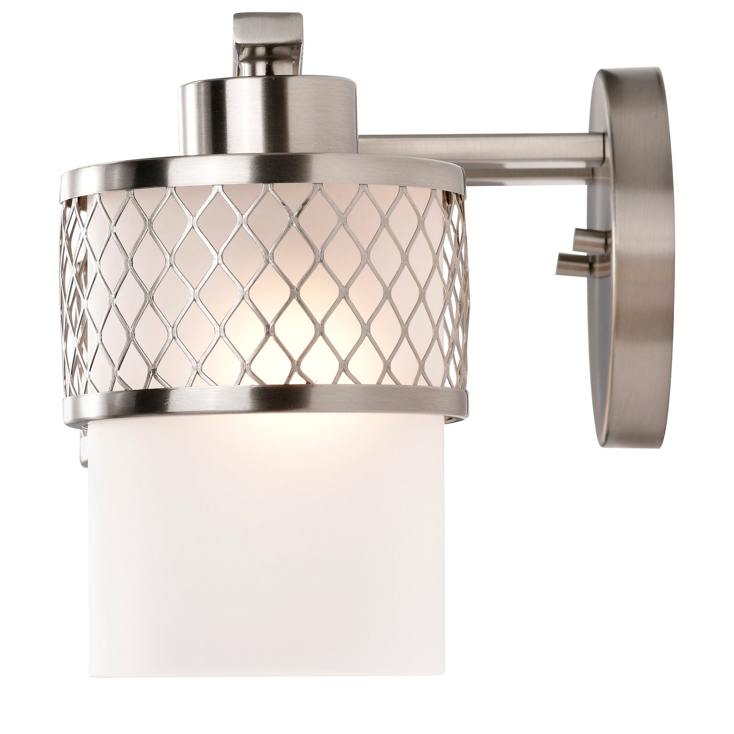 Fusion - 4 Light Vanity with Frosted Glass - Brushed Nickel Finish