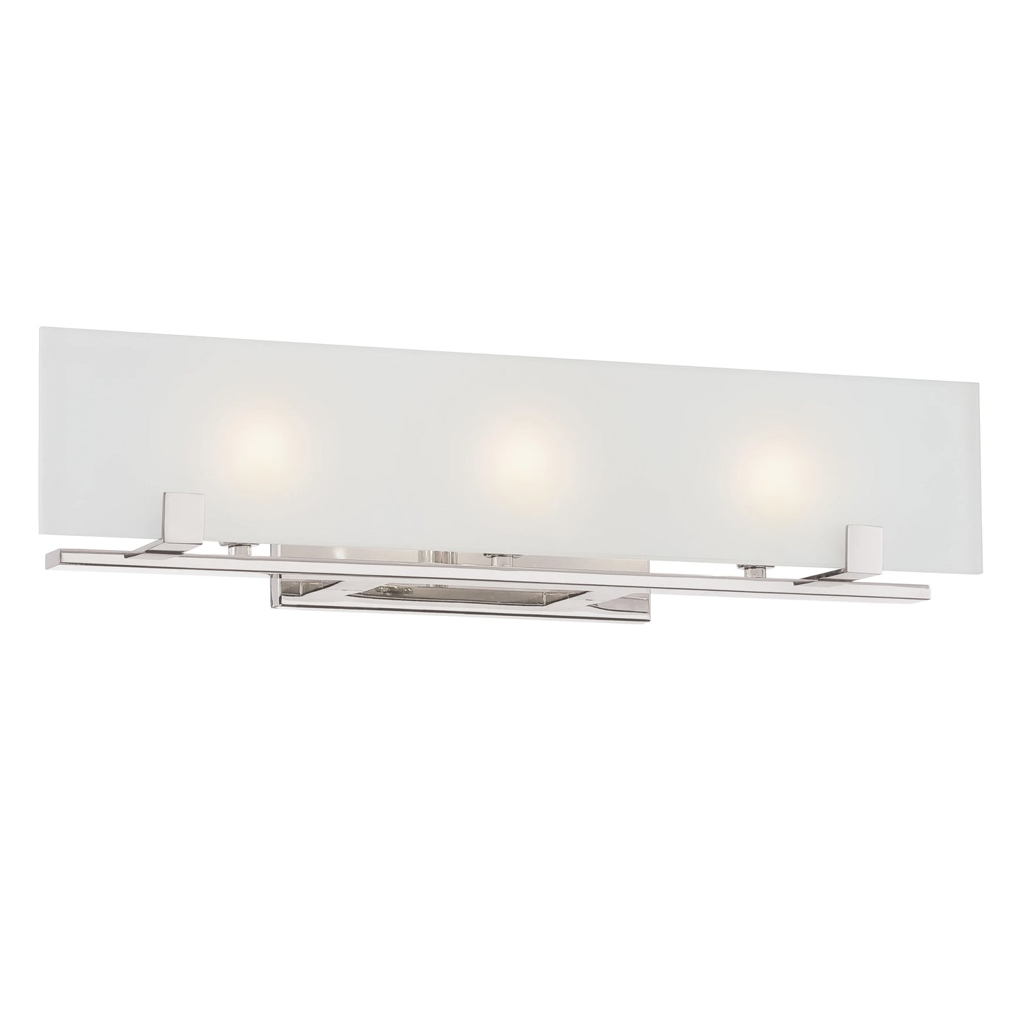 Lynne - 3 Light Halogen Vanity with Etched Frosted Glass - Polished Nickel Finish