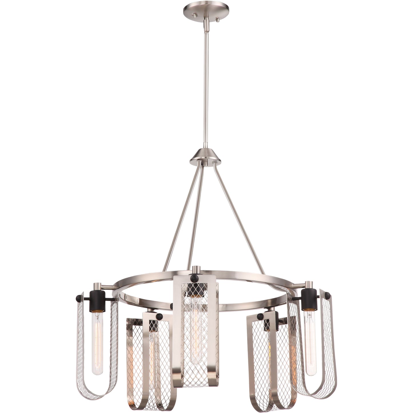 Bandit - 5 Light Hanging Fixture - Brushed Nickel Finish