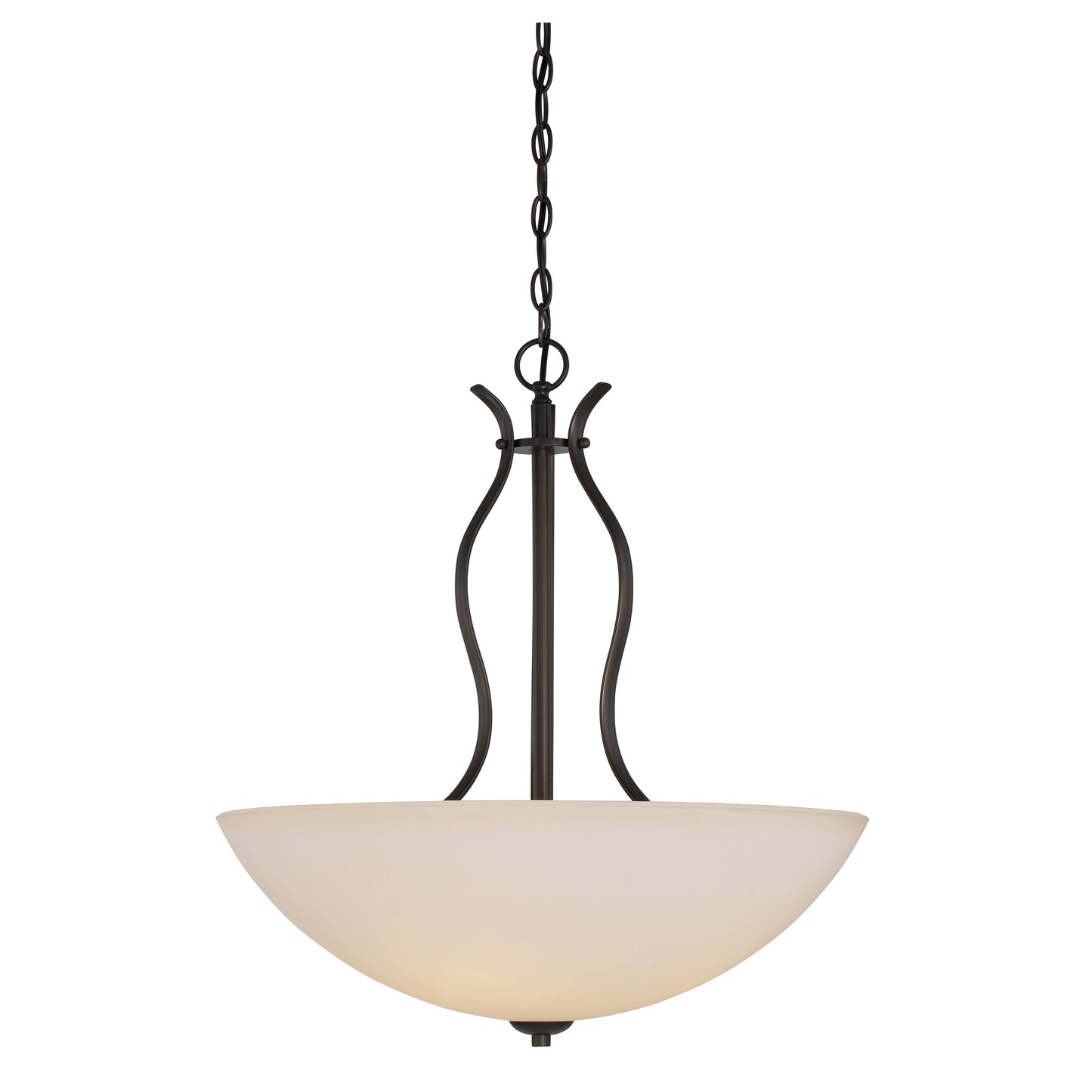 Dillard - 4 Light Pendant with White Glass - Forest Bronze Finish