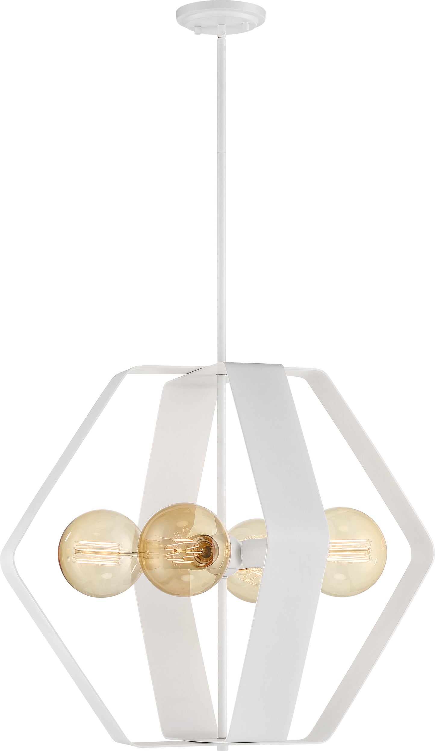 Zen - 1 Light 24" Pendant - White Finish