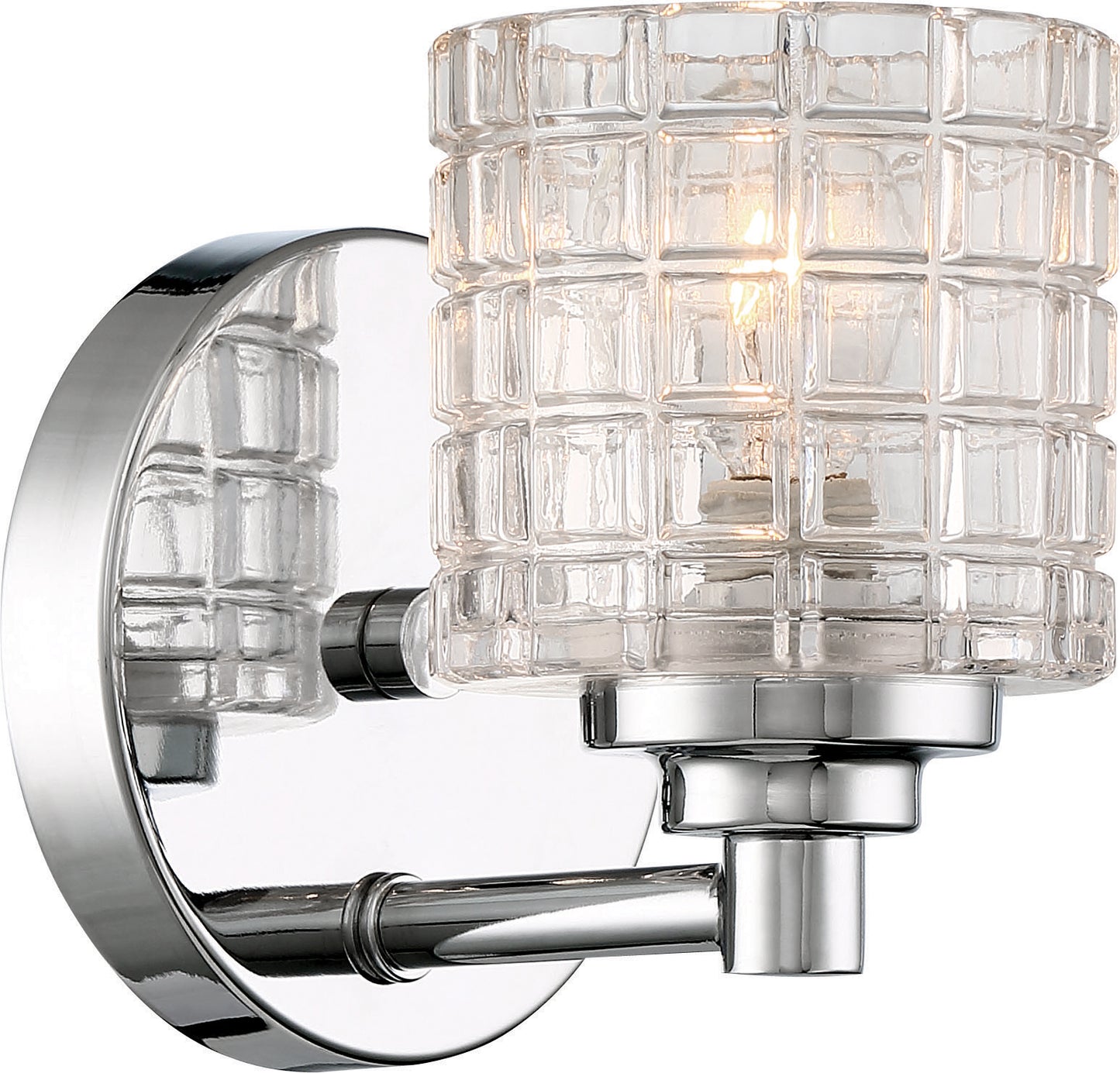 Votive - 1 Light Vanity with Clear Glass - Polished Nickel Finish