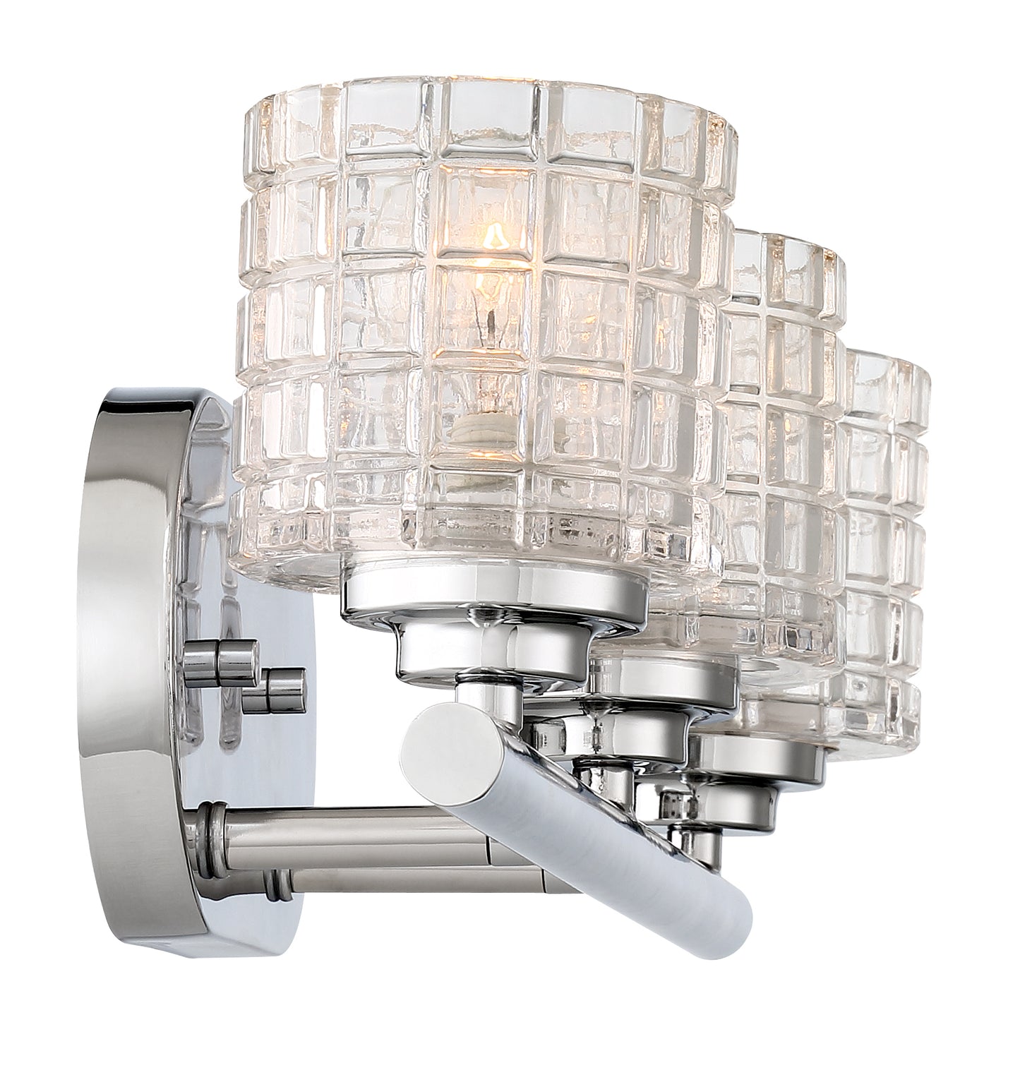 Votive - 3 Light Vanity with Clear Glass - Polished Nickel Finish